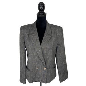 Vintage Crop Confetti Print Blazer Made in USA - Women's Size 7/8